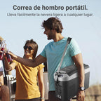 AAOBOSI Nevera Portátil 15 litros, Nevera 12V 24V DC Compresor, con una Capacidad de Cefrigeración de +20℃ a -15℃ para coche, camión, barco y autocaravana