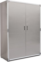 Seville Classics UHD16238 Mega armario , 121,9 x 60,9 x 182,9 cm, soporte de metal con revestimiento en polvo, gris