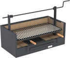 Imex El Zorro – Cajón Barbacoa con Ladrillo Refractario | 90x48x65 cm | Estructura Robusta de Acero y Alta Retención de Calor | Ideal para Barbacoas de Carbón y Leña en Exteriores