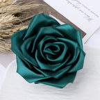 Classic Satin Rose Fabric Flower Applique - Product Detail Photo 2