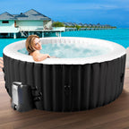 Hot Tub hinchable para 4 personas, 2400 W interior/exterior, piscina de spa de invierno, con 120 chorros de aire, protección contra heladas, 799 litros, a prueba de fugas, ahorro de energía