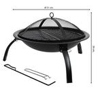 Barbacoa Exterior De Metal Con Parrilla Negro