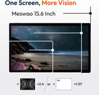 MESWAO 15.6 Pulgadas Tablet, 2025 Newest Mes-B3 Grande Tablet con Pantalla IPS, Helio G99 Octa-Core, 6GB RAM+128GB ROM(1TB TF), 12000mah, BT5.0, 2.4G/5G WiFi, Android 14, 32MP CÁMARA