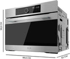 Cecotec Horno Integrable Multifunción Bolero Hexa AF319000 Inox A 3800W, 133L de Capacidad, 11 Funciones con Airfryer Master, Pizza Master, Steam Asisst, Steam EasyClean, 3D Cooking, Defrost