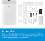 MIDEA Pingüino Aire Acondicionado Portátil 3 en 1 | 3000 Frigorías / 12000 BTU | Air conditioner Silencioso 43m2 - Deshumidificador Ventilador Climatizador 3500 W - 4 modalidades con kit de ventana