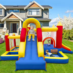 Castillo hinchable con soplador, paraíso Infantil con tobogán, para interiores, tamaño XXL, red de seguridad, certificado EN71, apto para 3-8 años