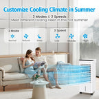 Klimaanlage Mobil, Klimageräte Tragbarer Luftkühler Ventilator mit Wasserkühlung 6L, 15H Timer, 3 Modus Geschwindigkeit, Air Conditioner Klimaanlage Ohne Abluftschlauch für Zuhause Dachgeschoss Büro