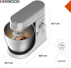 Kenwood KVL4100S Chef XL Robot Kuchenny, Stal Nierdzewna, 1200 W, 6.7 L, Srebrny