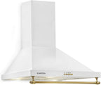 Klarstein Montblanc - Campana extractora 60 cm de pared cocina, 3 niveles, Extracción hasta 610 m³/h, Potencia 165W, Juego montaje incluido, Extractor con salida de aire, Filtro aluminio, LED, Blanco