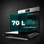 Cecotec Horno Integrable Multifunción 70L Bolero Hexa M226001 Line A. 2800W, 7 Funciones, Display, Steam Base XXL, Steam Assist, Steam EasyClean, Cooling Fan, Modo Eco, Modo Convección, Modo Grill