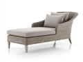 Tumbonas ratán 200x85x88 cm marrón claro y beige - diseño curvado para exterior