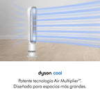 Cool™ Ventilador de torre (AM07) Air Multiplier™, ventilador sin aspas potente con tecnología Air Multiplier™ (Blanco/Plata)