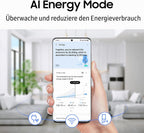 Samsung Kühl-Gefrier-Kombination, Kühlschrank mit Gefrierfach, 203 cm, 390 l Gesamtvolumen, 114 l Gefrierteil, AI Energy Mode, Edelstahl-Look, RL38C600CSA/EG
