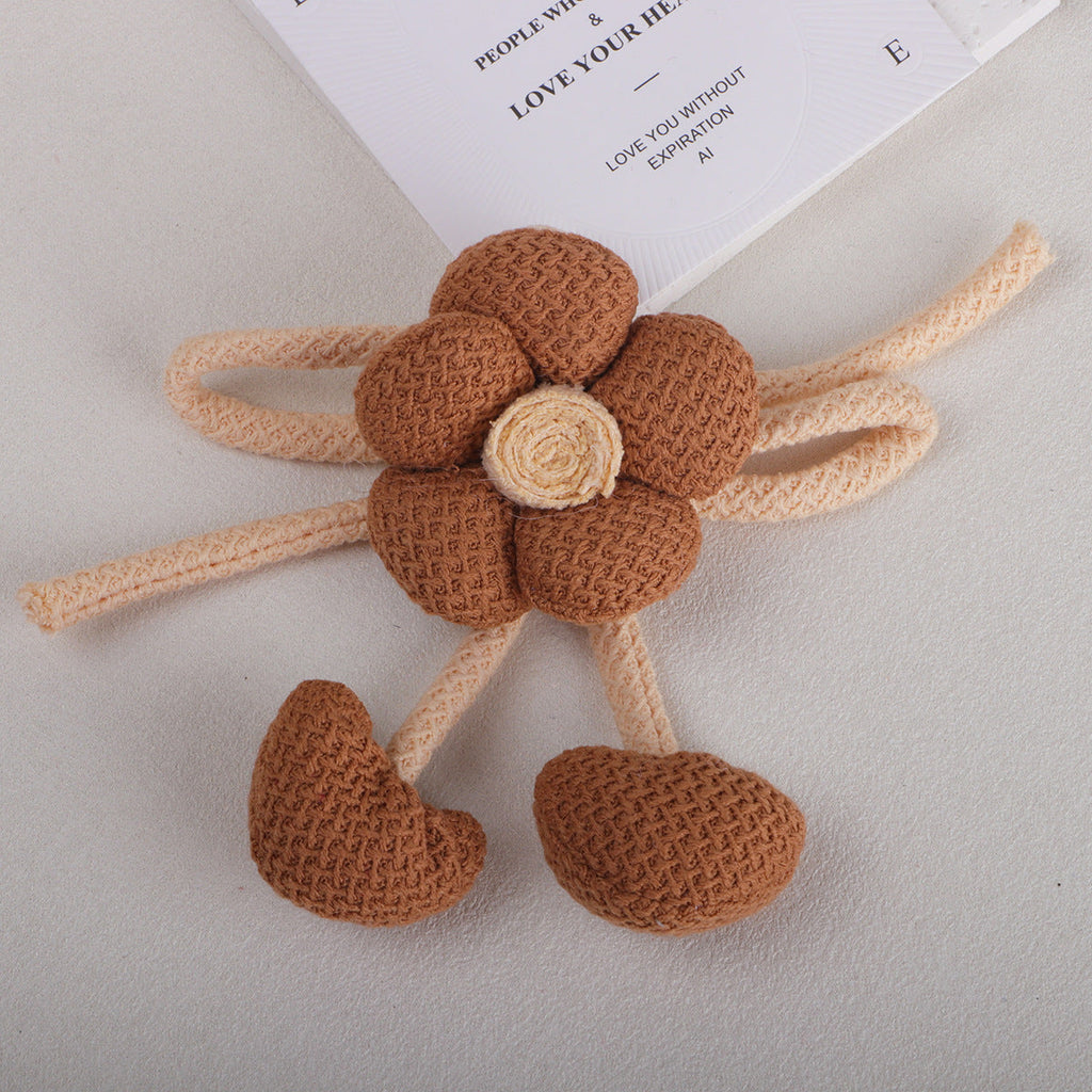 Woven Flower with Looped Stem Charm - Product Detail Photo 1
