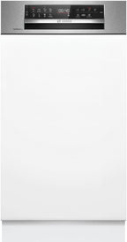 Bosch SPV2IKX10E Serie 2 Smarter Geschirrspüler vollintegriert, 45 cm breit, Besteckkorb, Extra Trocknen auf Knopfdruck, InfoLight roter Lichtpunkt am Boden, AquaStop Schutz gegen Wasserschäden, Weiß
