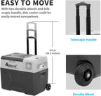 Alpicool CF55 55 Liter Kühlbox 12V tragbarer Mini-Kühlschrank elektrische Gefrierbox klein Gefrierschrank für Auto Camping, LKW, Boot und Steckdose mit USB-Anschluss, -20℃ bis 20℃