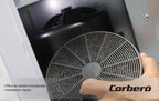 Corberó - Campana Decorativa | NYASA9000B | 90 cm | 3 Velocidades, Control Touch, Caudal 1000 m3/h | Cristal Negro