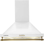 Klarstein Montblanc - Campana extractora 60 cm de pared cocina, 3 niveles, Extracción hasta 610 m³/h, Potencia 165W, Juego montaje incluido, Extractor con salida de aire, Filtro aluminio, LED, Blanco