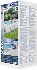 BESTWAY 56466 - Piscina Desmontable Tubular Power Steel 549x274x122 cm Depuradora de arena de 5.678 litros/hora